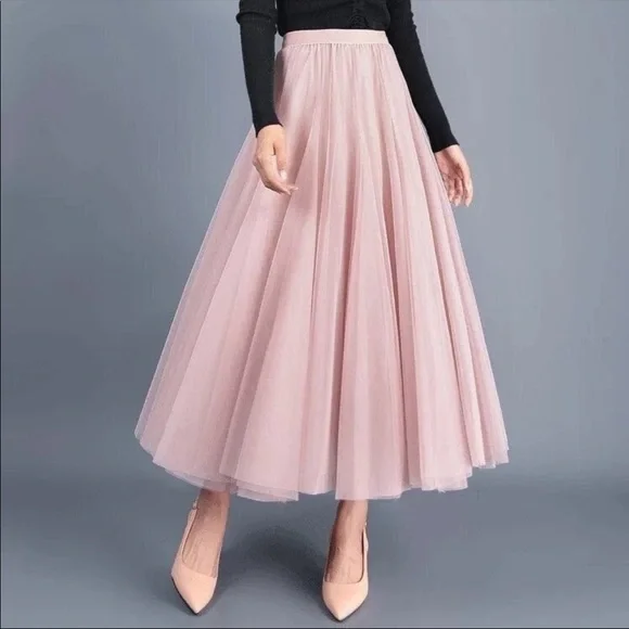 Double layer tulle midi full skirt NWT - Picture 1 of 6